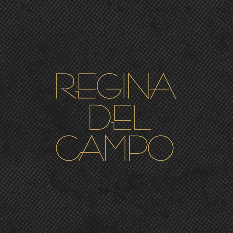logo Regina del Campo fondo negro